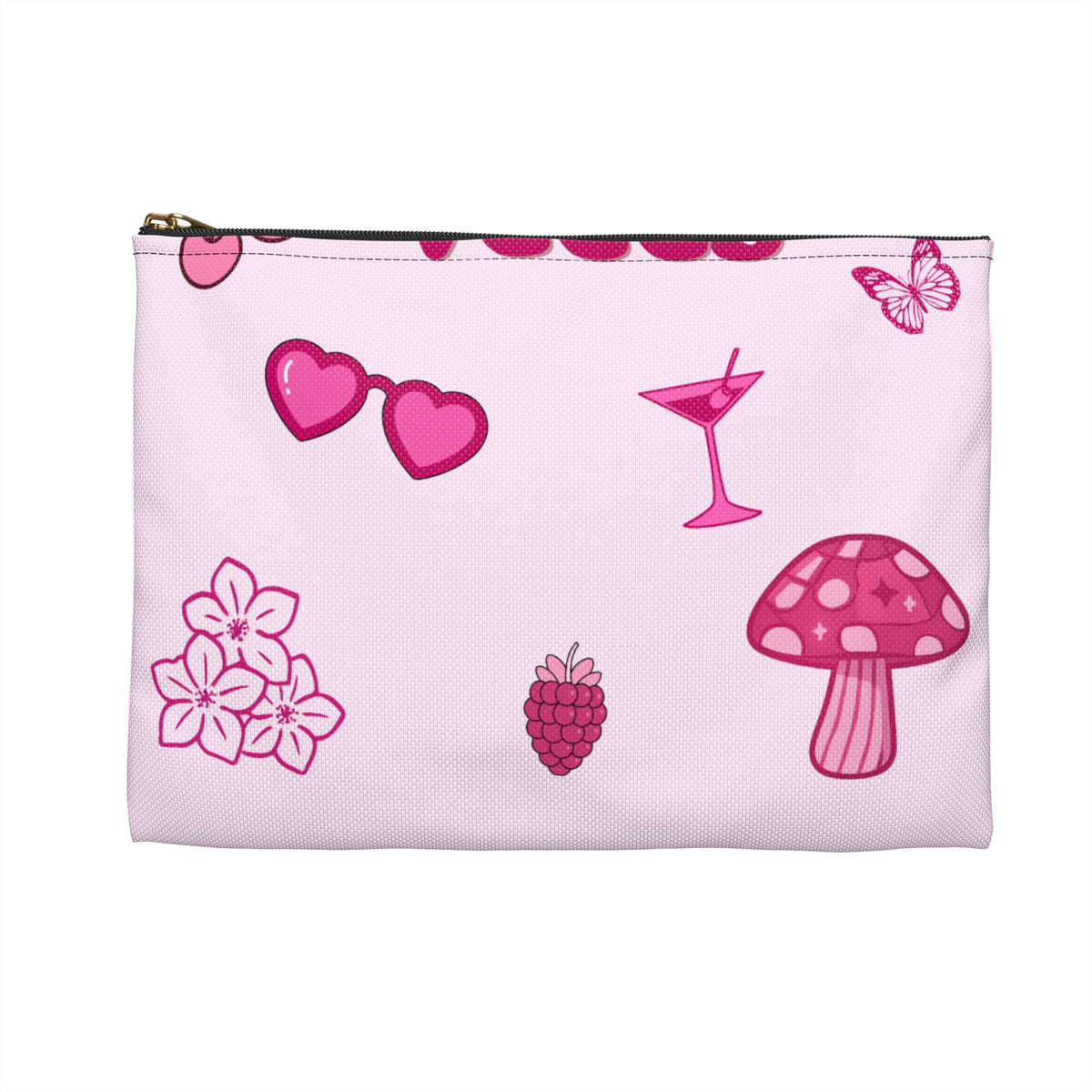 Elígete todas las veces Accessory Pouch | Pink Disco Cherry Pattern