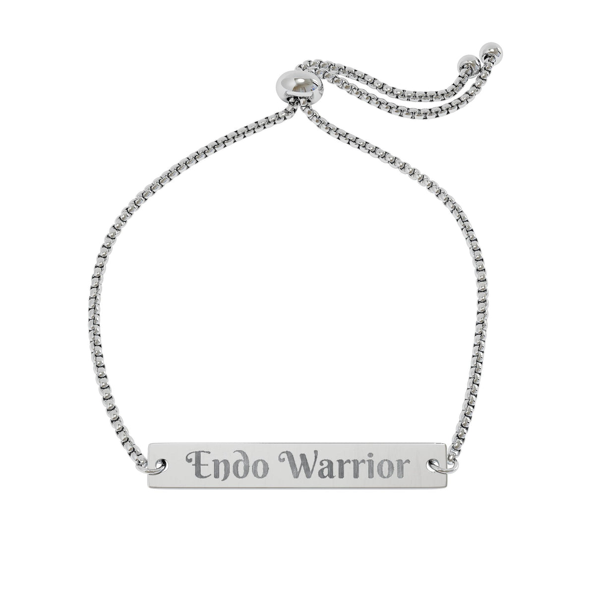 Endo Warrior Engraved Bar Bracelet