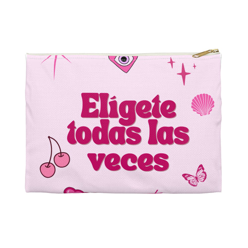 Elígete todas las veces Accessory Pouch | Pink Disco Cherry Pattern