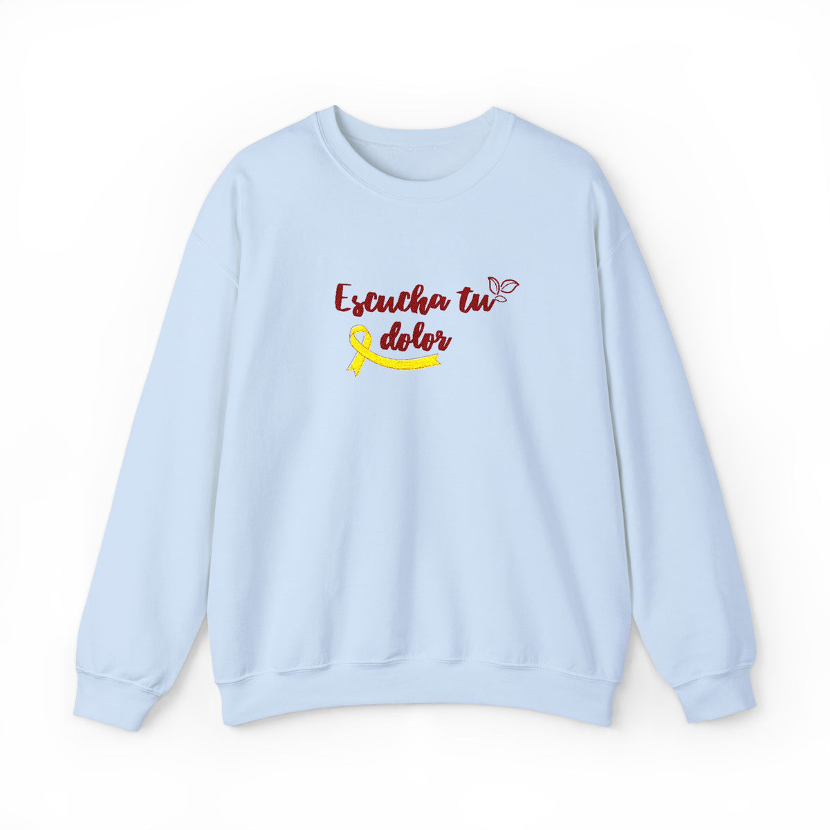 Endometriosis Awareness Sweatshirt - 'Escucha Tu Dolor' Yellow Ribbon Crewneck