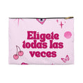 Elígete todas las veces Accessory Pouch | Pink Disco Cherry Pattern