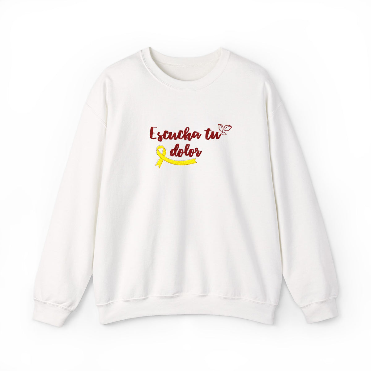 Endometriosis Awareness Sweatshirt - 'Escucha Tu Dolor' Yellow Ribbon Crewneck