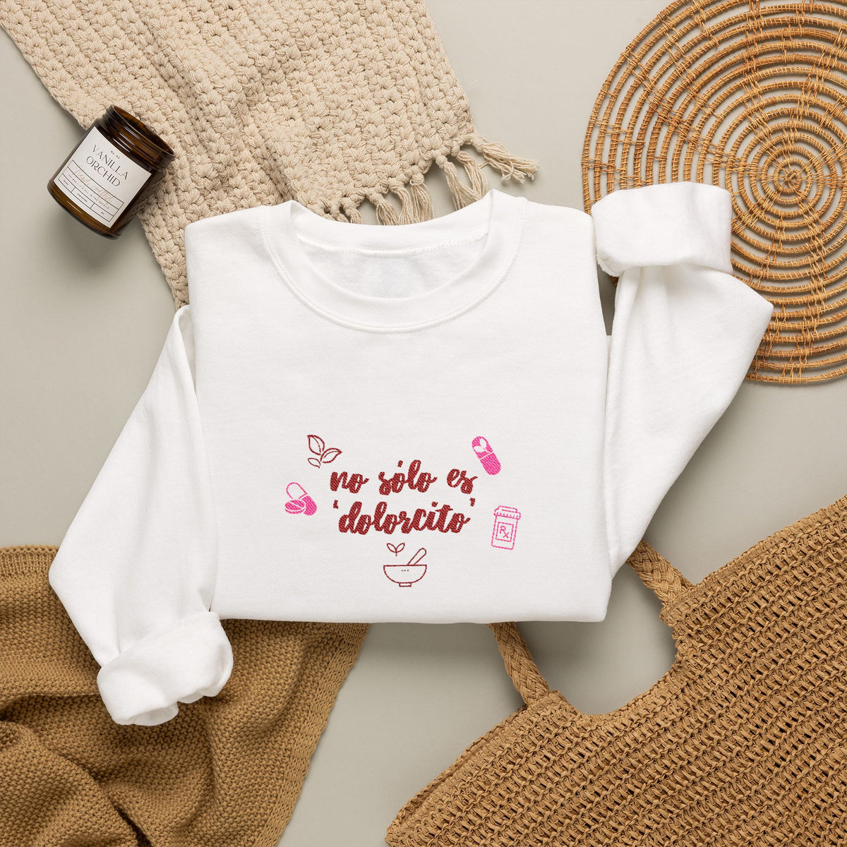 Endometriosis “No solo es dolorcito” Crewneck Sweatshirt — Cute Graphic