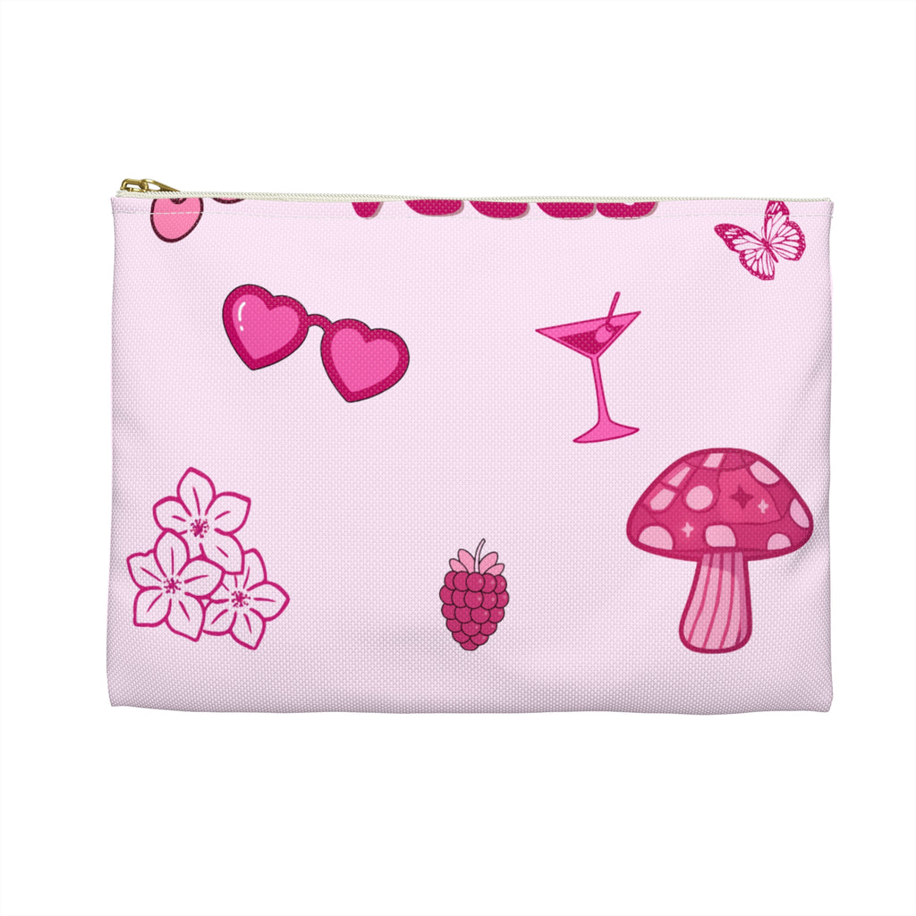 Elígete todas las veces Accessory Pouch | Pink Disco Cherry Pattern