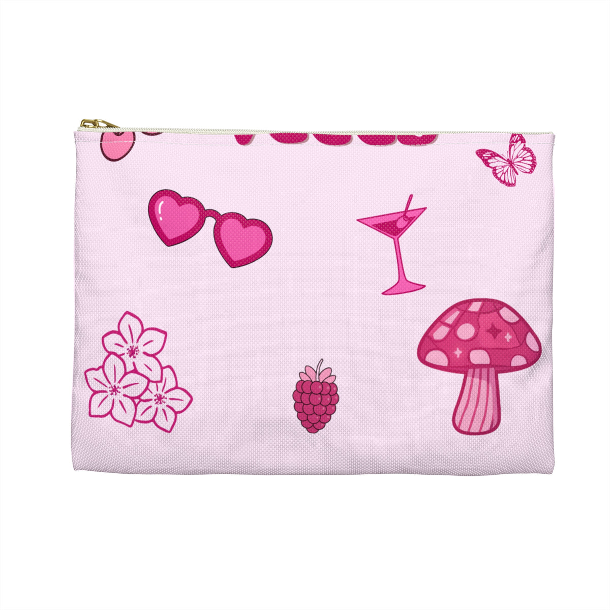 Elígete todas las veces Accessory Pouch | Pink Disco Cherry Pattern